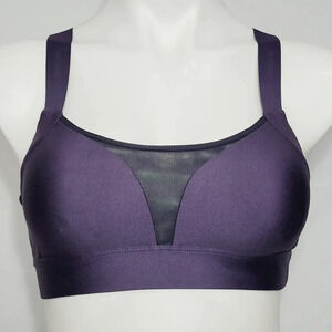 XS X-SMALL Under Armour Women's 7.1‎ Sport Sports Bra Bralette Purple & Black